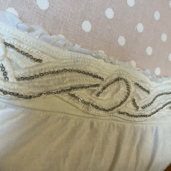 Size L American Eagle White Tank Top D2 - Picture 5 of 7